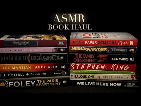 ASMR Book Haul 📚 | Whispering, Book Tapping, Scratching, Tracing & Page Flipping