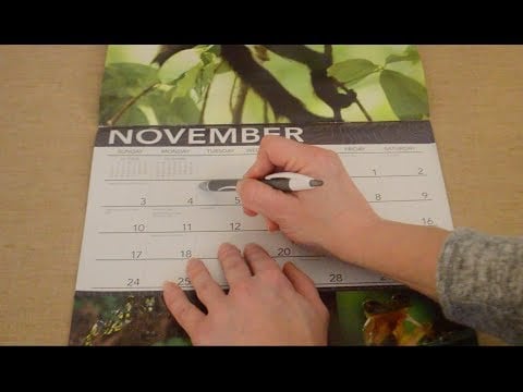 Asmr- Calendar Page Turning / Reading - Softly Spoken