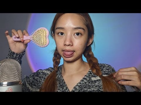 Slow Hair Brushing, Braiding & Cozy Fabric Sounds to Knock You Out 😴 ASMR