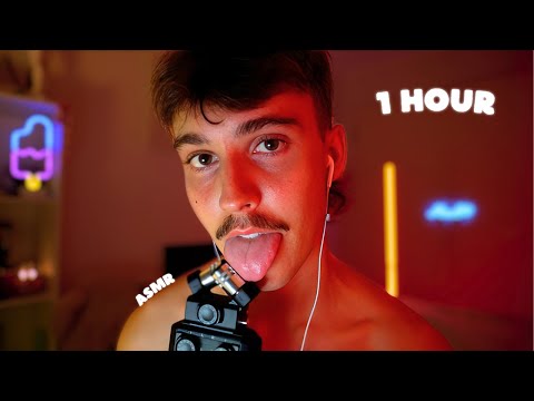 1 HOUR of ASMR slooow sticky Mouth Sounds *so wet 😫