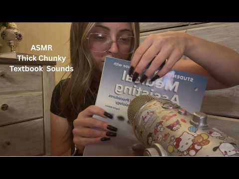 ASMR on thick chunky textbooks