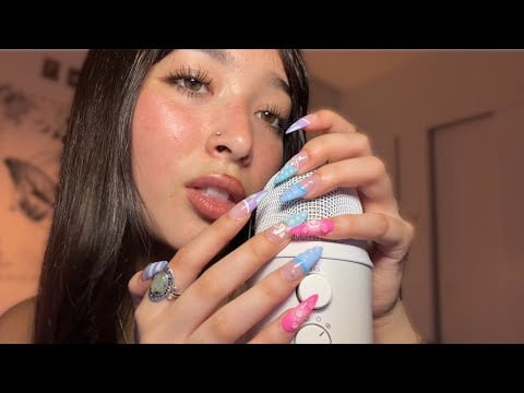 ASMR Gentle Mic Scratching & Close Whispers on 100% Sensitivity 