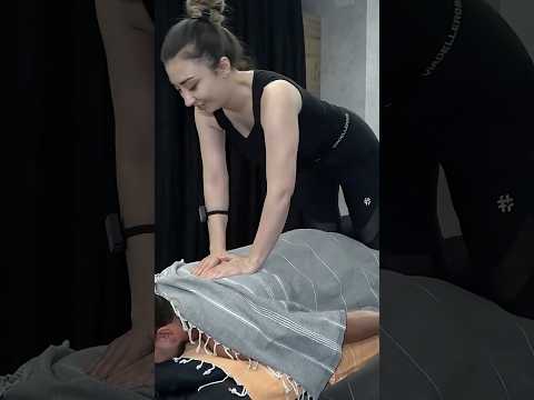 [ Deep Peace ] Lady Tugba Effective Body Massage & Cracks #asmrmassage #asmrsleep #shorts #relaxing
