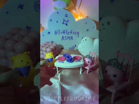 CUTE MOCHI CAFE 🫖🍩 #asmr #satisfying #roleplay #squishy #mochi #tingles