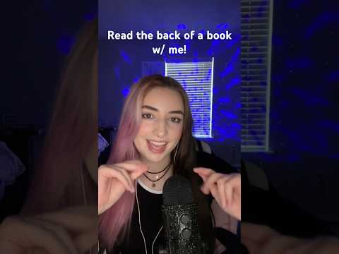 Read the back of a book that I recently finished! #asmr