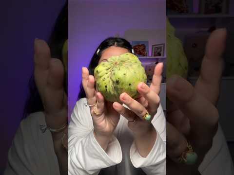 idk why i was chewing like that but it annoys me #asmr #asmreating #custardapple #mouthsounds