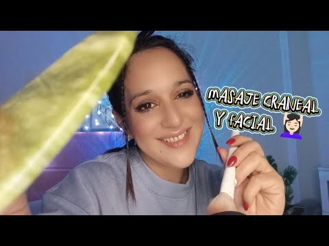 ASMR Masaje facial y craneal. RELAJACION PROFUNDA.