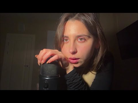 ASMR: Tongue Tapping Mouth Sounds - Whisper Rambling Random Words