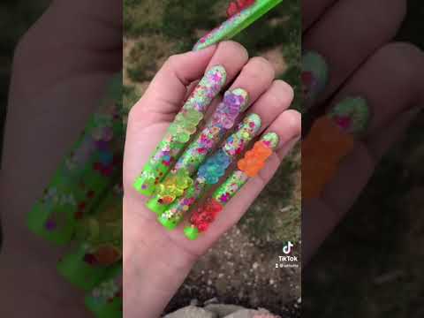 Gummy bear nails 💅 check out my tiktok/insta : @wthallie