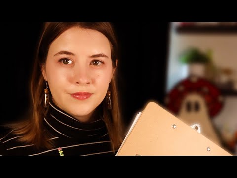 ASMR School Orientation Role Play (Soft Spoken, Typing, Writing, Questions, Paper Sounds)