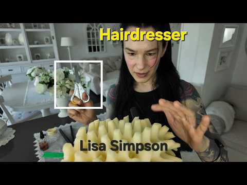 lisa simpson at the hairdresser asmr