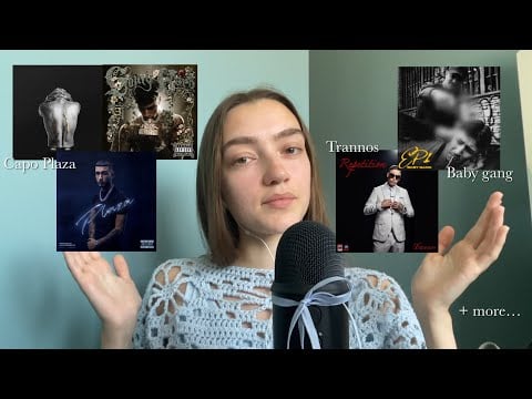 ASMR Whisper Ramble | Updated Music Favs 🎶 | Mic Brushing | Italiano, Ελληνικό, Deutsch & Svensk rap