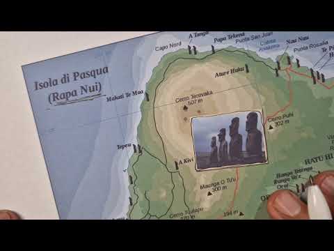 ASMR maps: All about EASTER ISLAND - Intriguing Facts & Stats [ ASMR map tracing ]