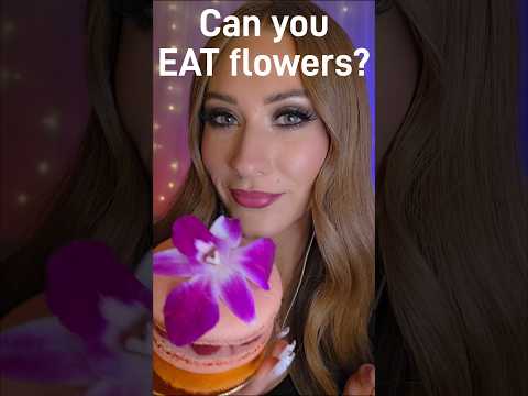 Eating a GIANT Fruit Macaron 🌺🍡 #asmr #mukbang #fyp