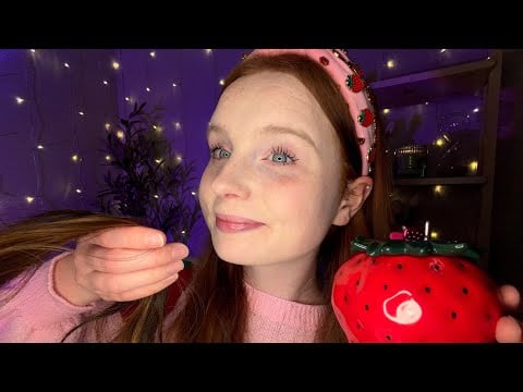 ASMR Strawberry Shortcake Gives You A Scalp Massage 🍓🫧