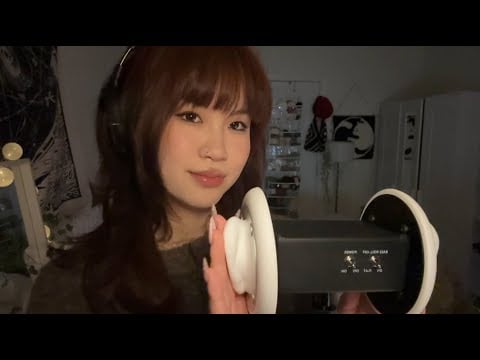 ASMR Close Whispering with the 3dio // ear tapping + touching