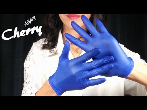 【ASMR】Blue Latex Gloves Hand Movements 블루 라텍스장갑 손움직임 / 青いゴム手袋でハンドムーブメント