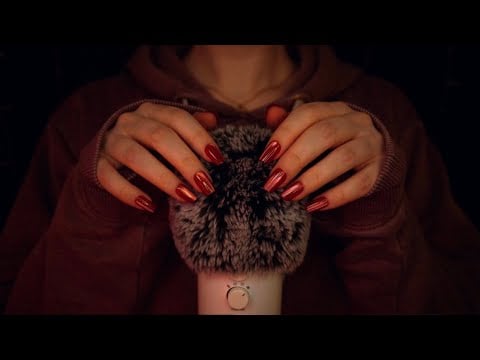 ASMR | head & scalp scratching, rain sounds - no talking, blue yeti