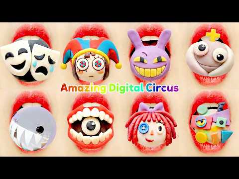 ASMR The Amazing Digital Circus Mukbang 🎪 Sweets Wagashi Desserts Eating Sounds