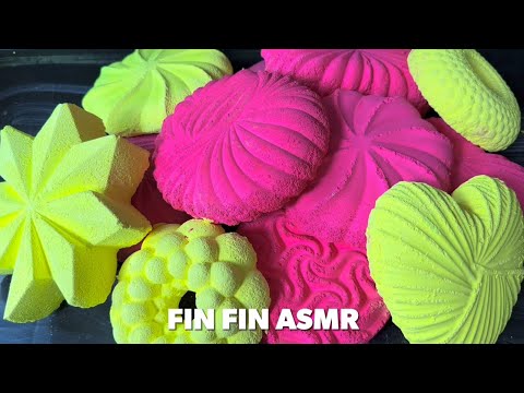 🩷💛ASMR : Beautiful Soft Pink and Yellow Gym Chalk Crush #435