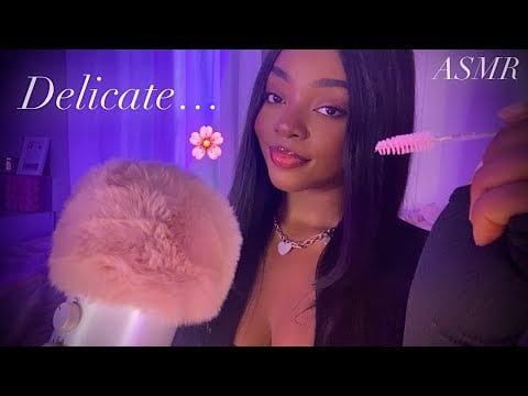 ASMR | Delicate Personal Attention 🤍 Spoolie Nibbling & Brushing + MouthSounds 🌸