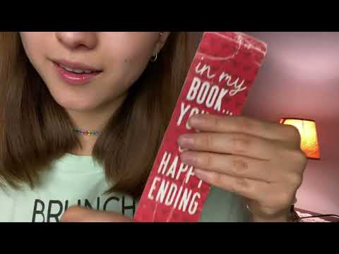 ASMR| Show and Tell Going through my Bookmark Collection Rummaging || Heavy paper sounds *whispered*