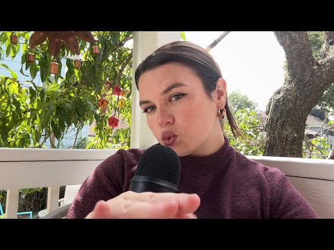 ASMR Outside 🌿: Relaxing hand movements, mouth sounds, & rambling 