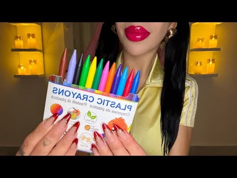 ASMR PINTO TU CARIT4 CON CRAYOLAS 🖍️✨