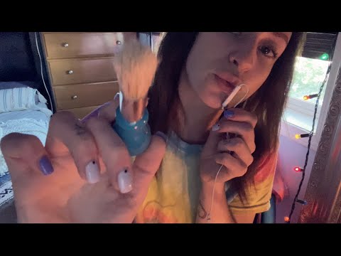 LOFI subtle tongue clicking & face brushing ASMR w/ m sounds 😛😍