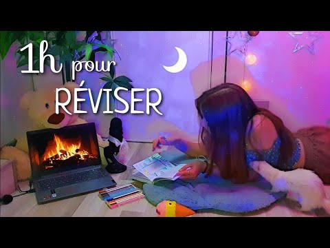 🌸Révise avec moi pendant 1 HEURE🌸 (avec timeur) période d'examens 💪