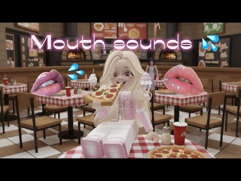 Roblox ASMR mouth sounds 👄💦 whispering and words of affirmation (⚠️100% sensitivity) pizza gameplay🍕