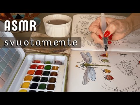 ASMR Colouring Book Pittura ad Acquerello per Staccare la Mente e fare Silenzio Interiore