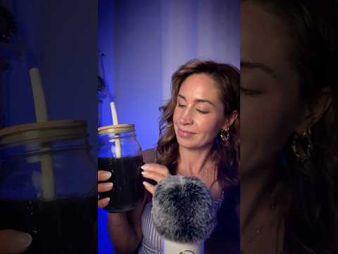ASMR | Let’s relax and reset as I sip my daily greens 🌿 mixing, soft whispers, and peaceful sips ✨