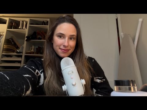 ASMR get ready with me for the day (tingly skincare and makeup routine) 💤🤍