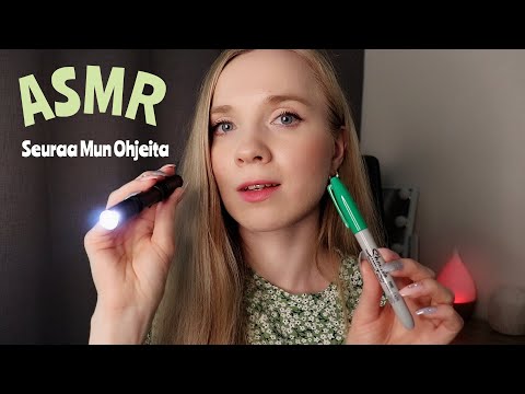 ASMR SUOMI Seuraa Mun Ohjeita🔦 Rentoudu ja Nukahda💚ASMR Follow My Instructions