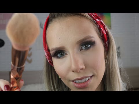 ASMR TE MAQUIANDO E ME MAQUIANDO PARA FESTA - Bruna ASMR