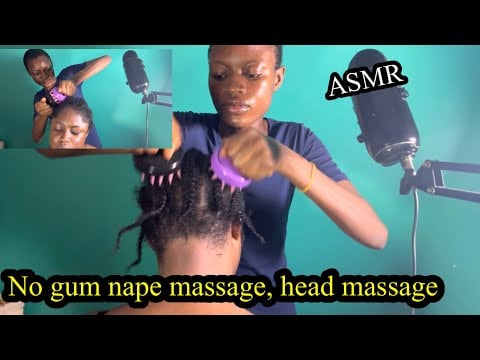 ASMR ✨Intense Nape massage,  Head scratch massage no gum to combat sleep