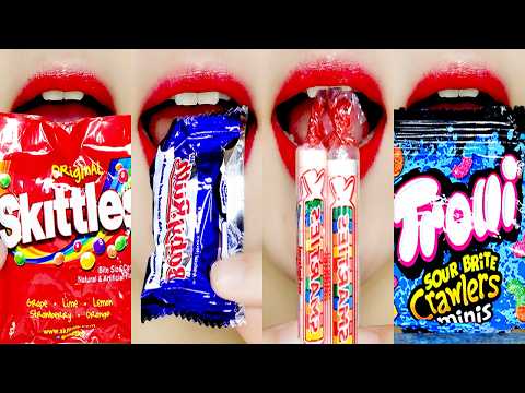 🇺🇸 Packing & EATING American Candy Snack Bag! 🍬 (Skittles, Nerds ASMR)