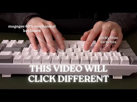 [asmr☁️typist diaries] mechanical keyboard typing sounds (magegee blue switch), no talking asmr