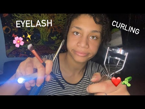 ASMR - Eyelash Curling (Paige)