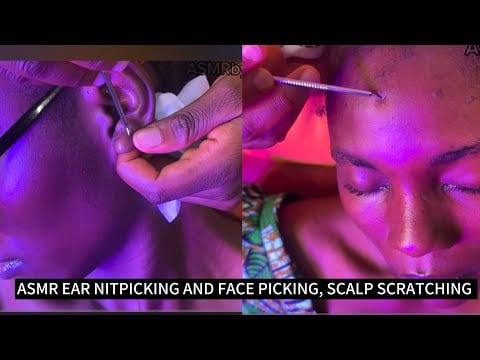 ASMR COME LET ME MAKE YOU SLEEP IN MINUTES WITH EAR PICKING, SCALP SCRATCHING AND MASSAGE WITH GUM