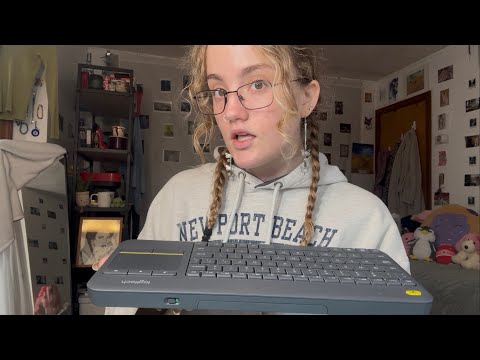 ASMR typing & work w/ me  (help the college girl stay focused… i need help…personal attention)