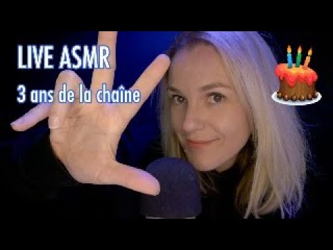 ASMR FR  🔴 Live des 3 ans de la chaîne ! Viens discuter avec moi ! (Rediffusion)