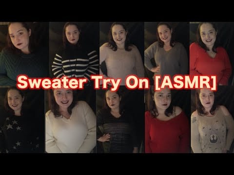 Sweater Try On [ASMR] Lots of Fabric Sounds with Soft Spoken