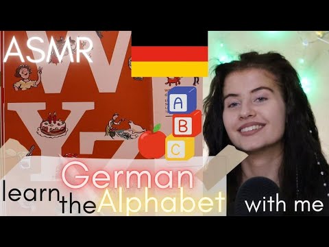 ASMR learn the GERMAN ALPHABET and pronunciation with me from scratch FOR BEGINNERS