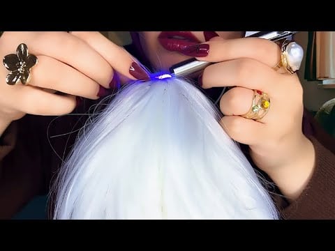 Brain Sensations 💆🏻‍♀️ ASMR Wig On Mic | Scalp Check, Lice Plucking, Scratching, Massage