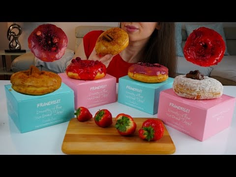 ASMR | Sweet Donuts MUKBANG | DESERT EATING SOUNDS | No Talking | Lady M. ASMR