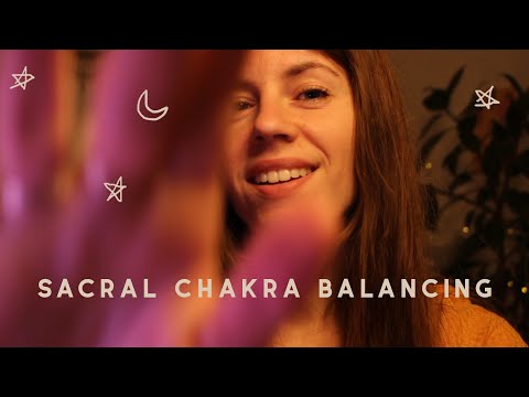 ASMR REIKI sacral chakra balancing | plucking, negative energy removal, crystal healing, soft spoken