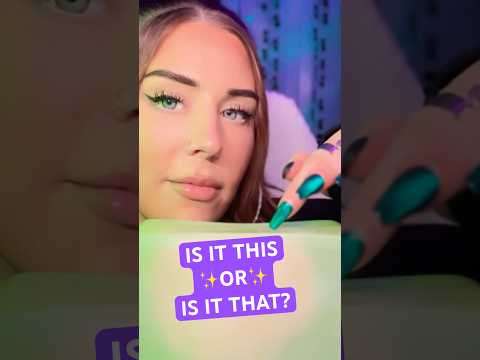 ✨TINGLY THIS OR THAT✨ #asmr #asmrsounds #asmrvideo #relaxingsounds #sleep #fyp