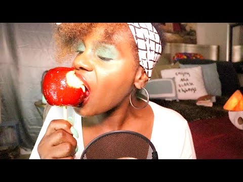 CANDY APPLE ASMR Eating Sounds Big Bites